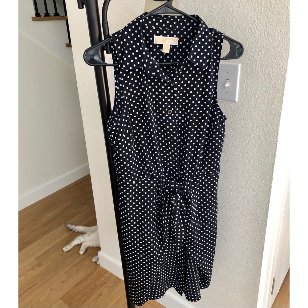 Michael Kors knot front shirt dress